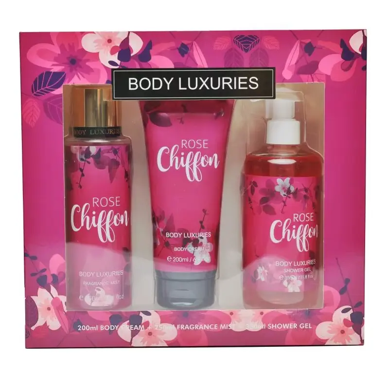 DEAR BODY - SET ROSE CHIFFON BODY CREAM 200ML + BODY MIST 250ML + SHOWER GEL 350ML