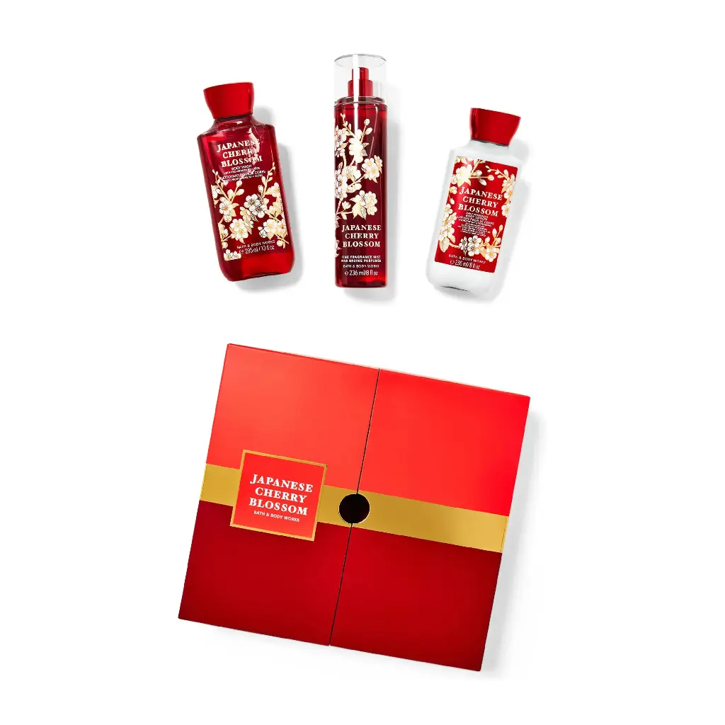 BATH & BODY WORKS - JAPANESE CHERRY BLOSSOM SET 3PCS