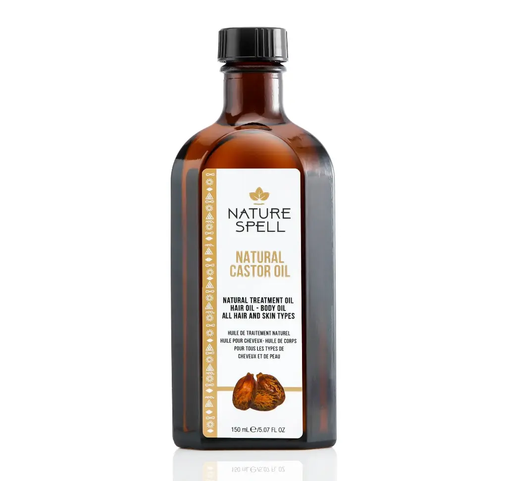 NATURE SPELL - NATURAL CASTOR OIL NATURAL TREATMENT OIL HAIR OIL AND BODY OIL ALL HAIR AND SKIN TYPES 150ML