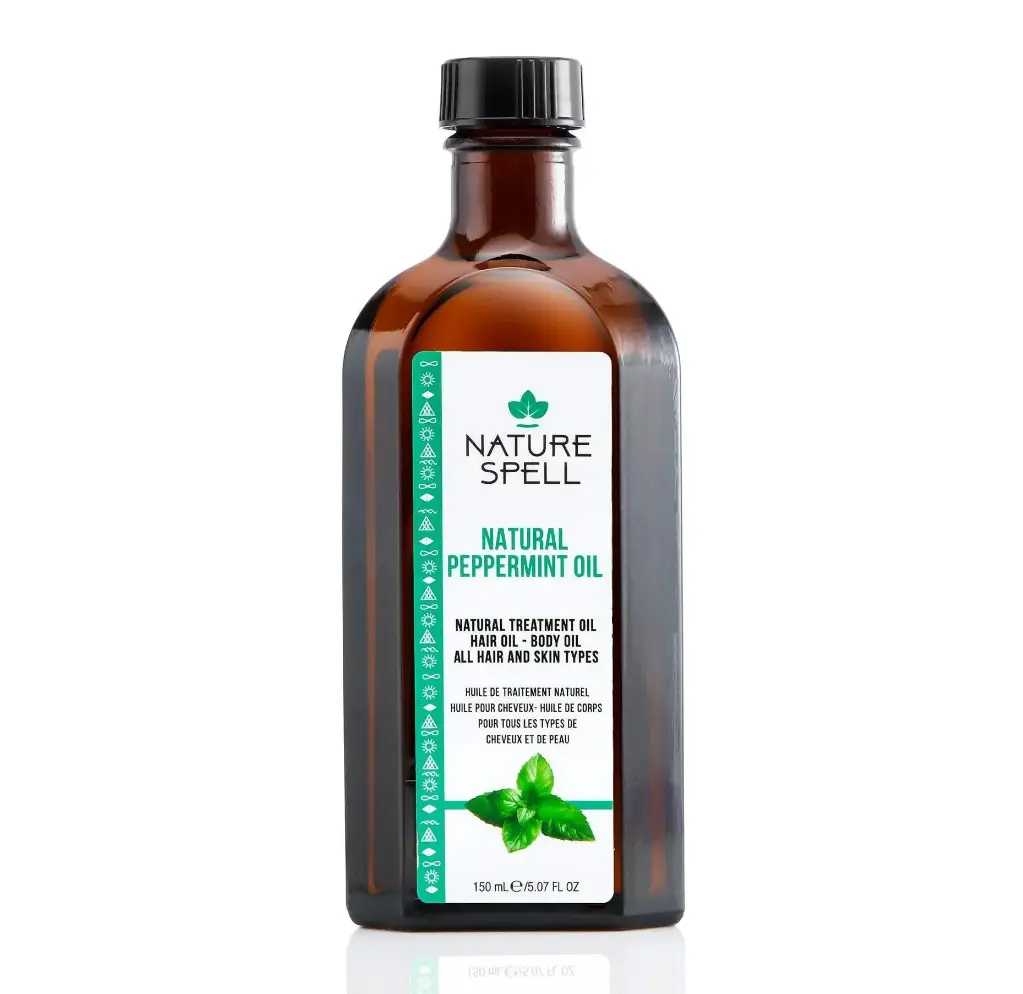 NATURE SPELL - NATURAL PEPPERMINT OIL NATURAL TREATMENT OIL HAIR OIL AND BODY OIL ALL HAIR AND SKIN TYPES 150ML