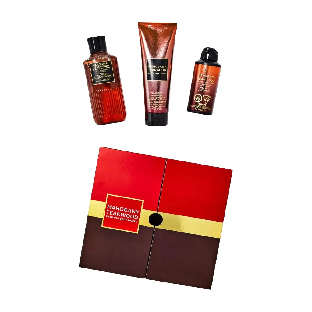 BATH & BODY WORKS - MAHOGANY TEAKWOOD SET 3PCS