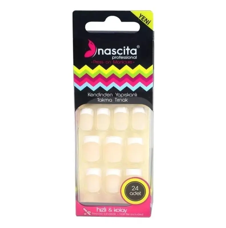 NASCITA - ARTIFICIAL ADHESIVE NAILS 24PCS N015
