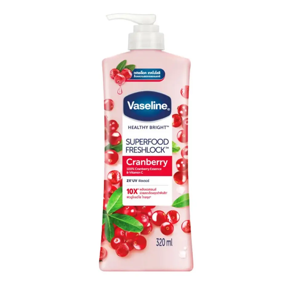 VASELINE - SUPER FOOD FRESHLOCK CRANBERRY LOTION 320ML