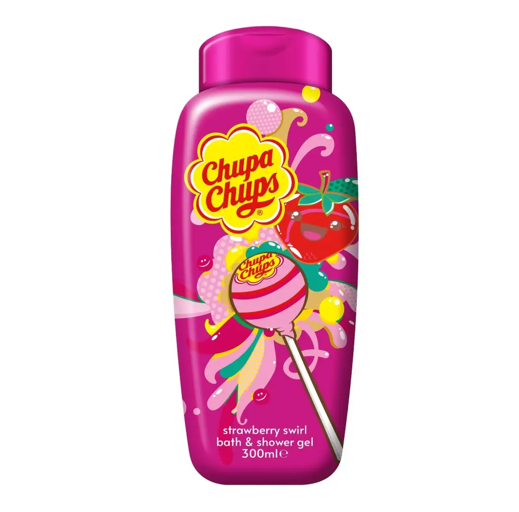 CHUPA CHUPS - STRAWBERRY SWIRL BATH & SHOWER GEL 300ML
