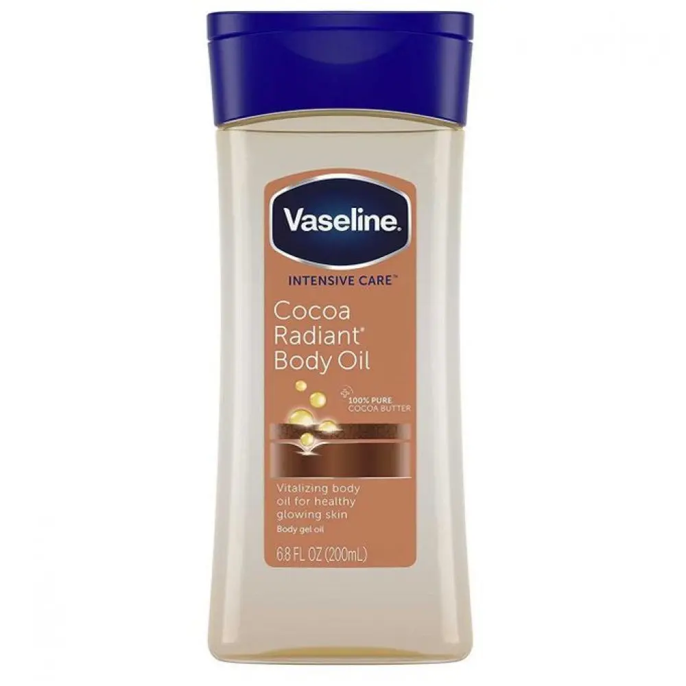VASELINE - INTENSIVE CARE COCOA RADIANT BODY OIL 100% PURE COCOA BUTTER 200ML