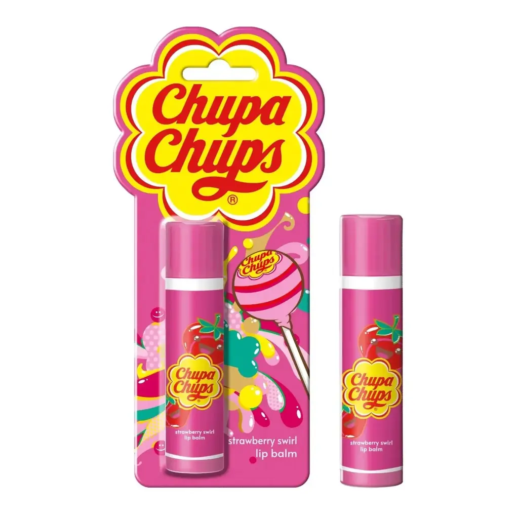 CHUPA CHUPS - STRAWBERRY SWIRL LIP BALM 4G