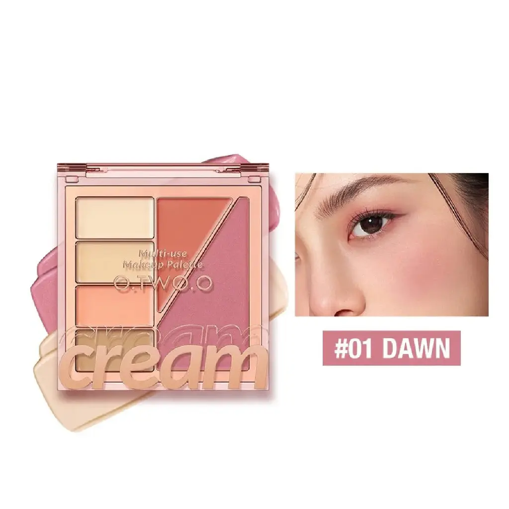 O.TWO.O - MULTI USE MAKEUP PALLETE OF CONCEALER CONTOUR BLUSH CREAM 12G