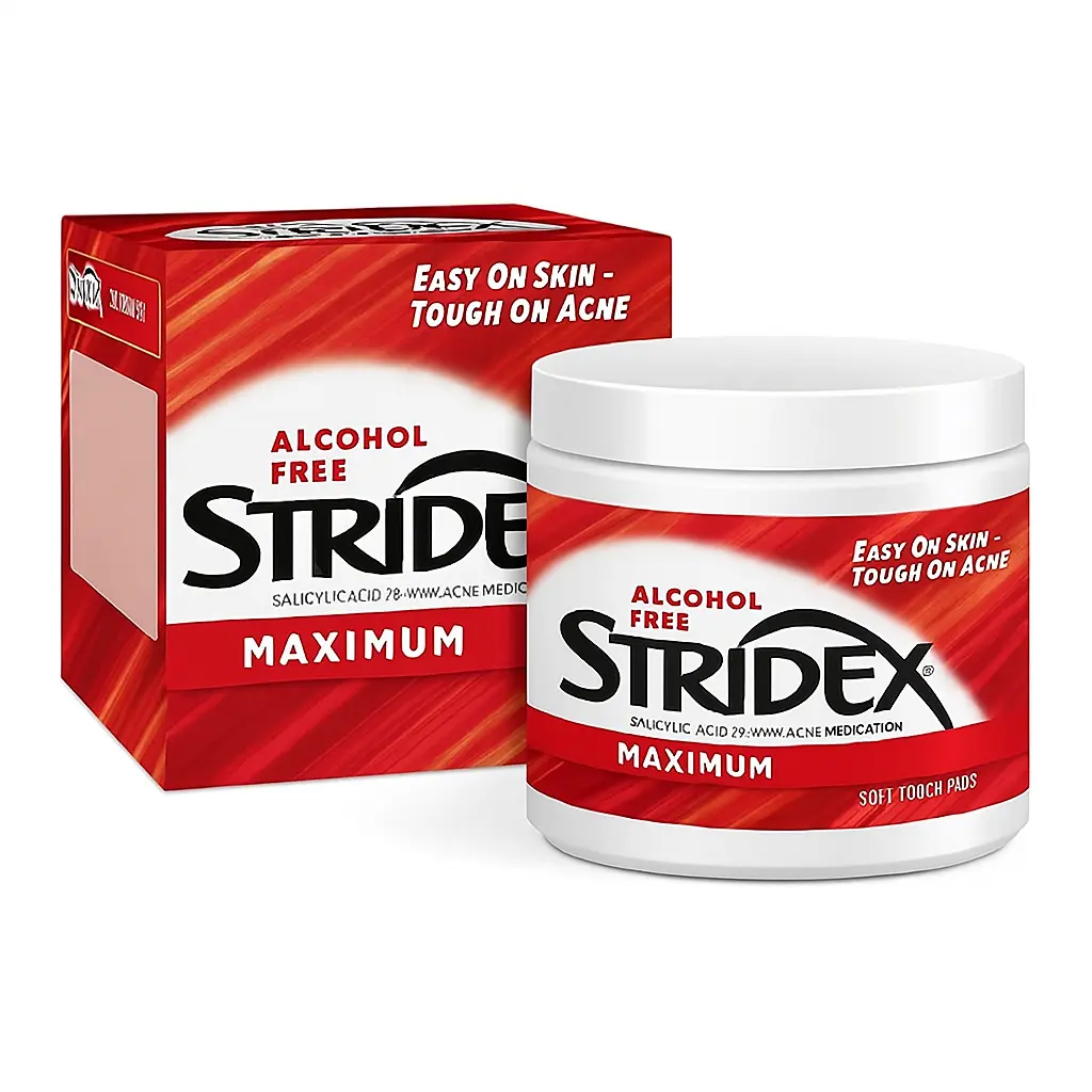 STRIDEX - DAILY CARE ACNE PADS WITH SALICYLIC ACID MAXIMUM STRENGTH 55 SOFT TOUCH PADS
