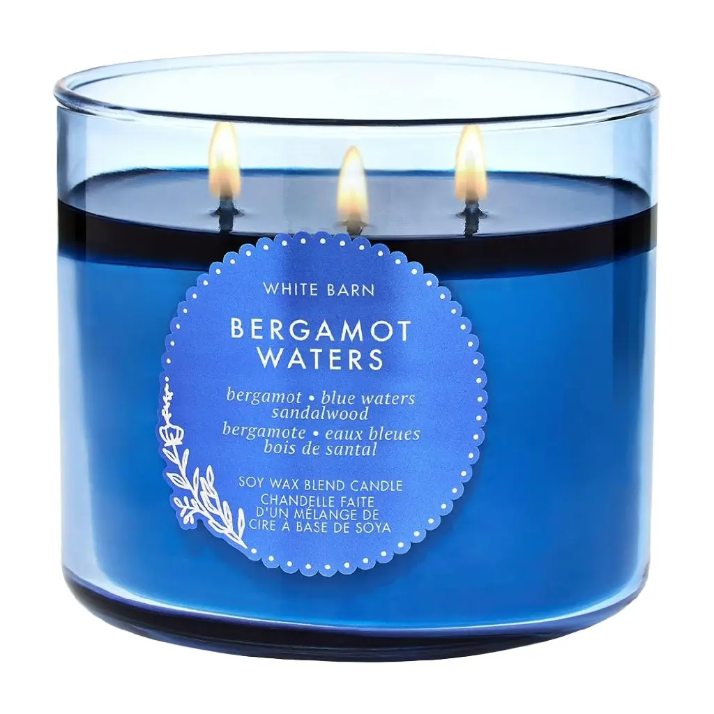 BATH & BODY WORKS - BERGAMOT WATERS CANDLE 411G