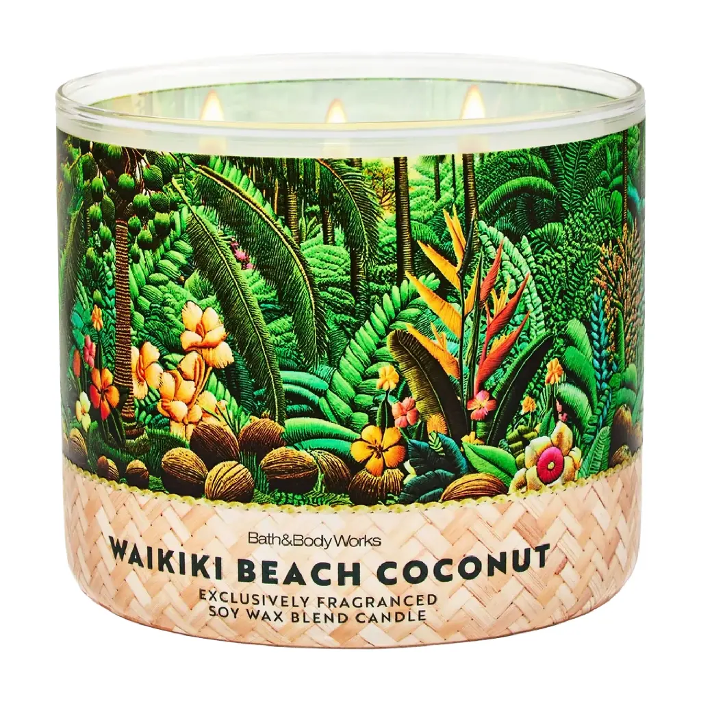 BATH & BODY WORKS - WAIKIKI BEACH COCONUT CANDLE 411G