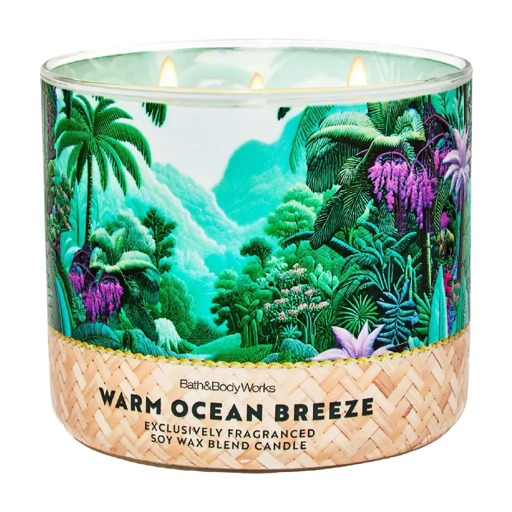 BATH & BODY WORKS - WARM OCEAN BREEZE CANDLE 411G