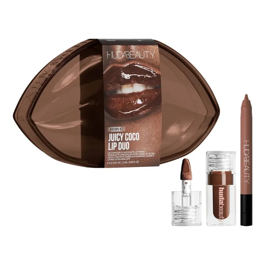 HUDA BEAUTY - JUICY COCO LIP DUO BROWN KIT