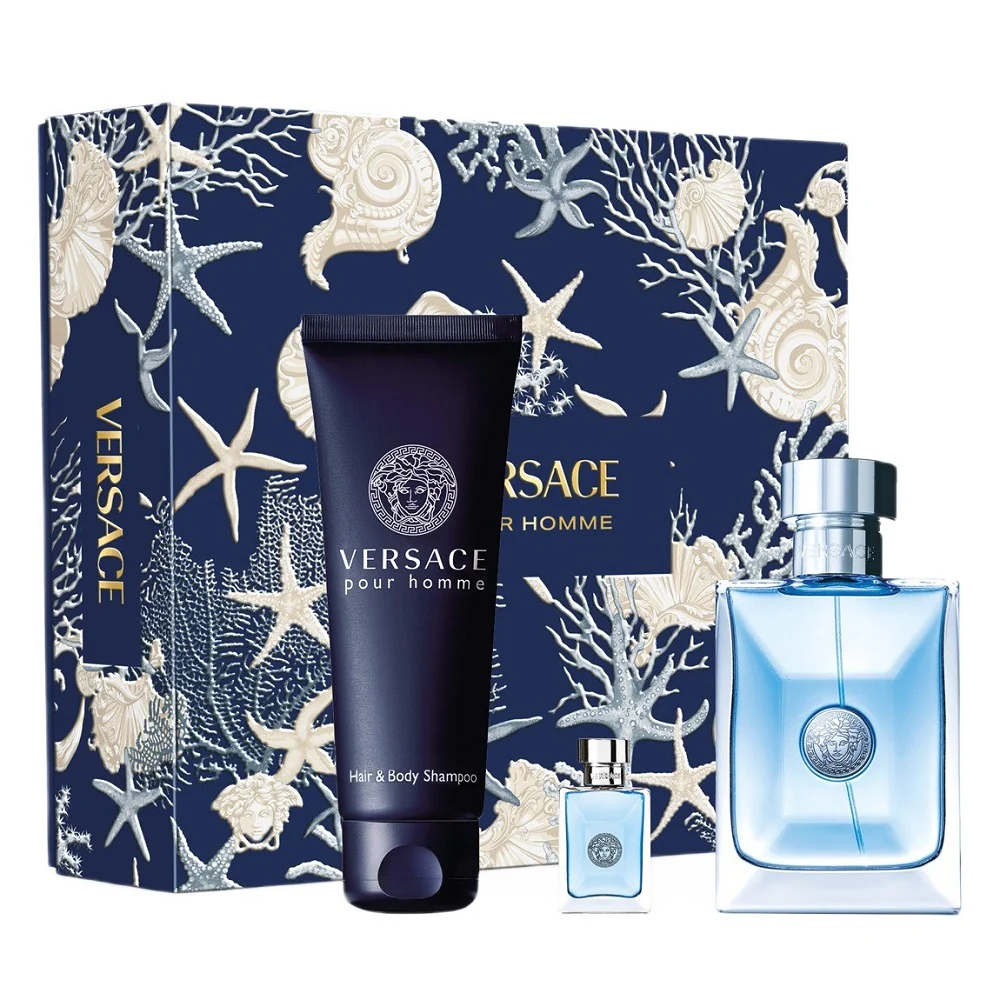 VERSACE - GIFT SET POUR HOMME EDT 100ML + 5ML + SHAMPOO 150ML