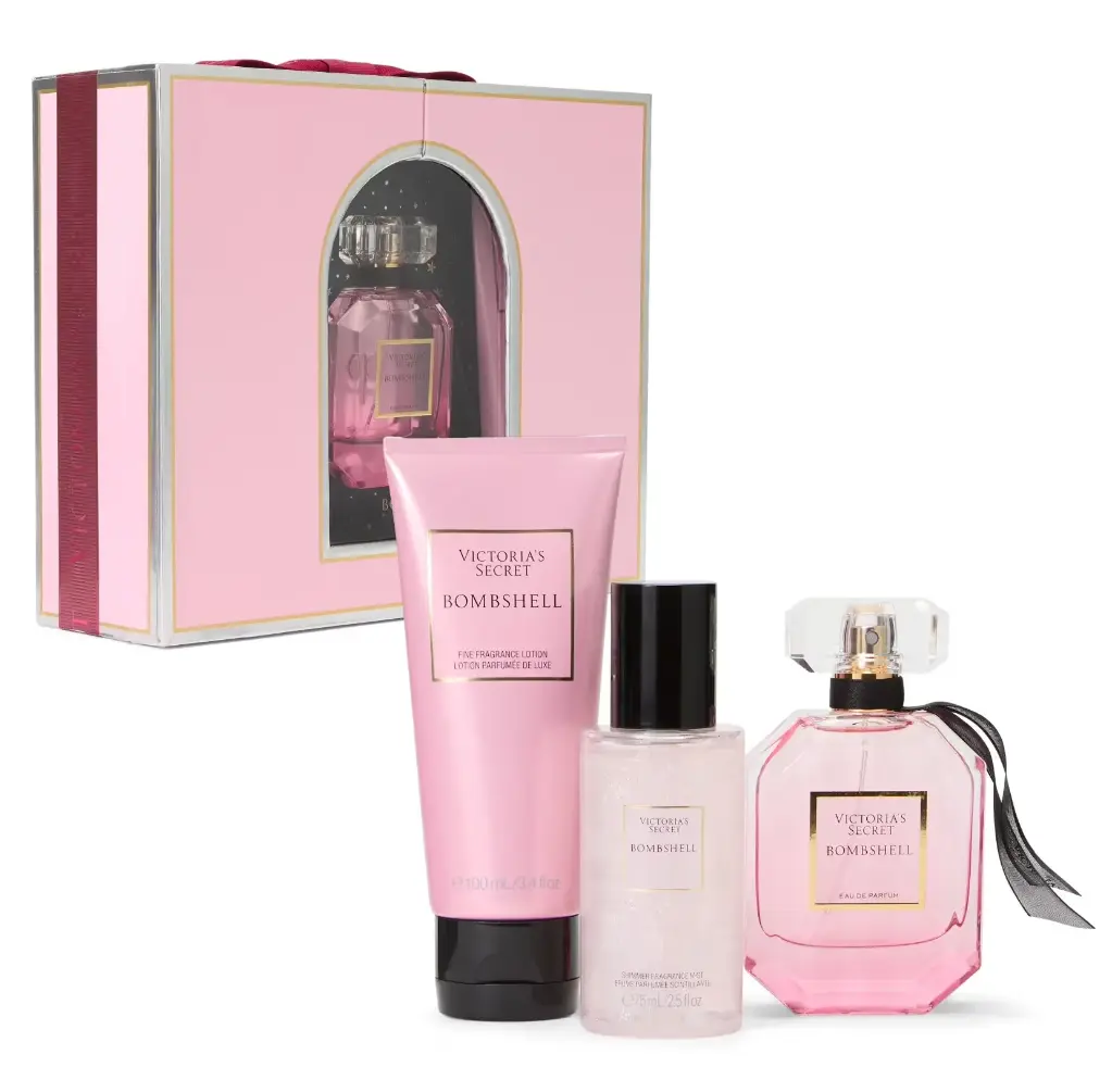VICTORIAS SECRET - GIFT SET BOMBSHELL EDP 50ML + SHIMMER FRAGRANCE MIST 75ML + LOTION 100ML