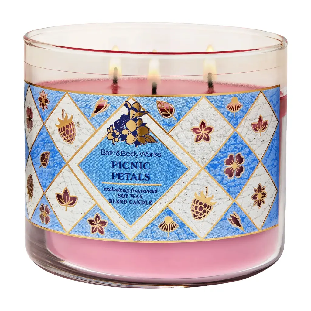 BATH & BODY WORKS - PICNIC PETALS SCENTED CANDLE 411G