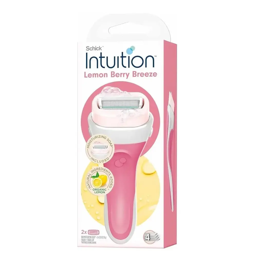 SCHICK INTUITION - LEMON BERRY BREEZE RAZOR 1PCS BLADES 2PCS