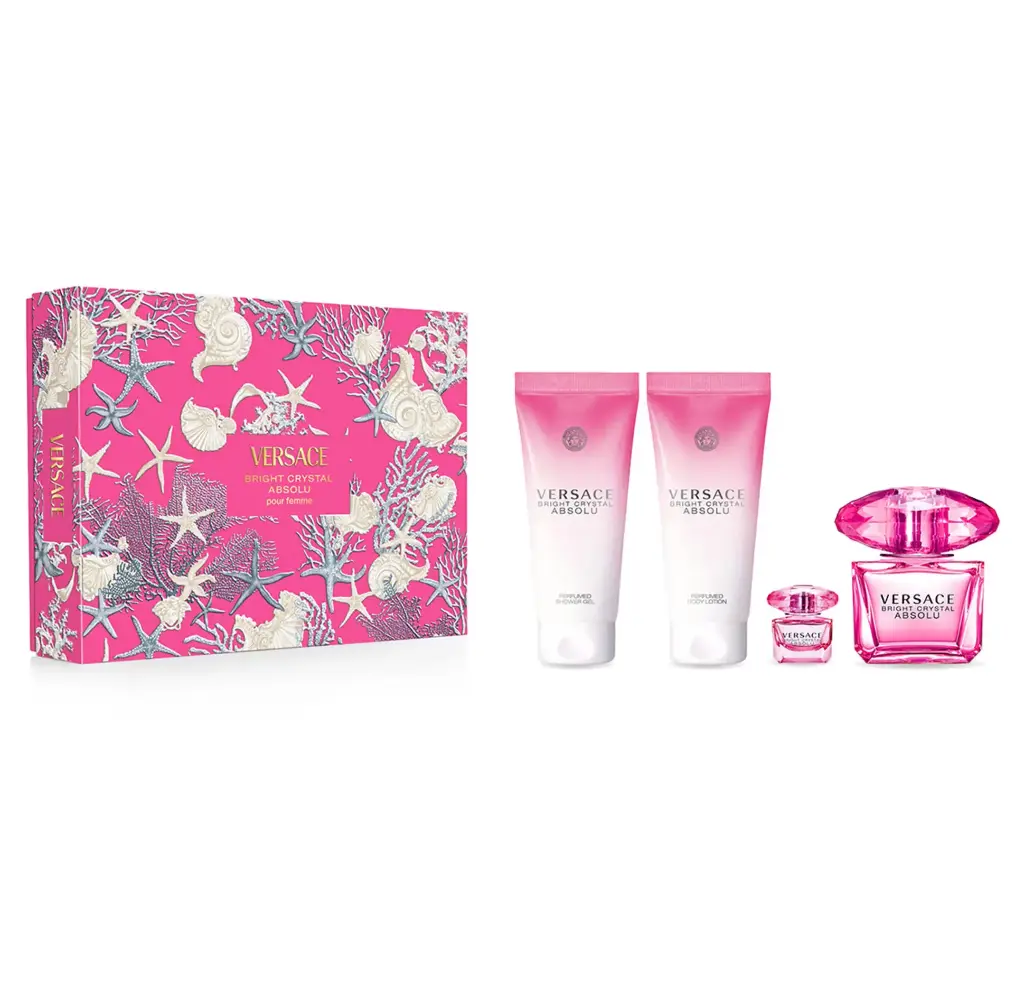 VERSACE - GIFT SET BRIGHT CRYSTAL ABSOLU EDP 90ML + 5ML + SHOWER GEL 100ML + LOTION 100ML