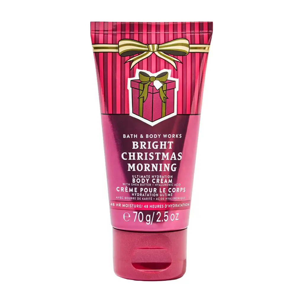 BATH & BODY WORKS - BRIGHT CHRISTMAS MORNING  BODY CREAM 48 HOUR MOISTURE 70G