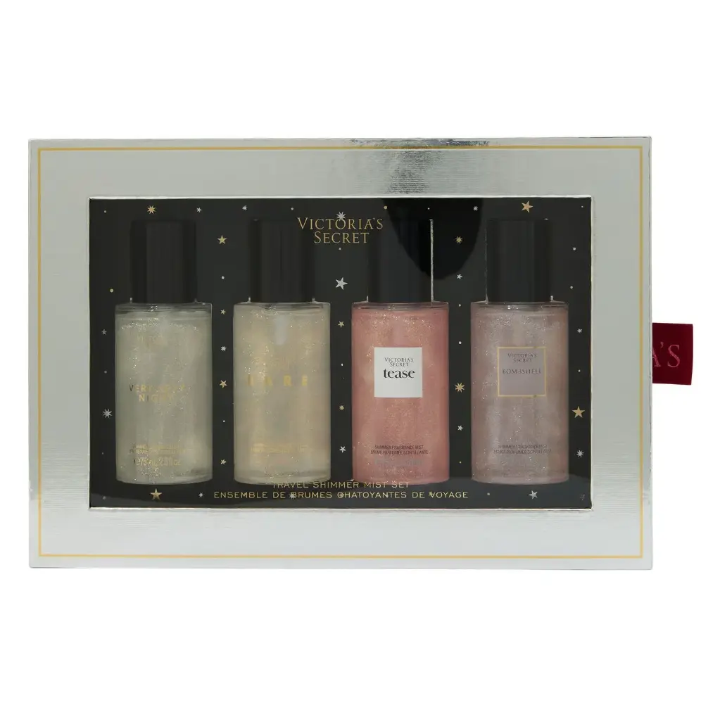 VICTORIAS SECRET - TRAVEL SHIMMER MIST SET 4PCS * 75ML