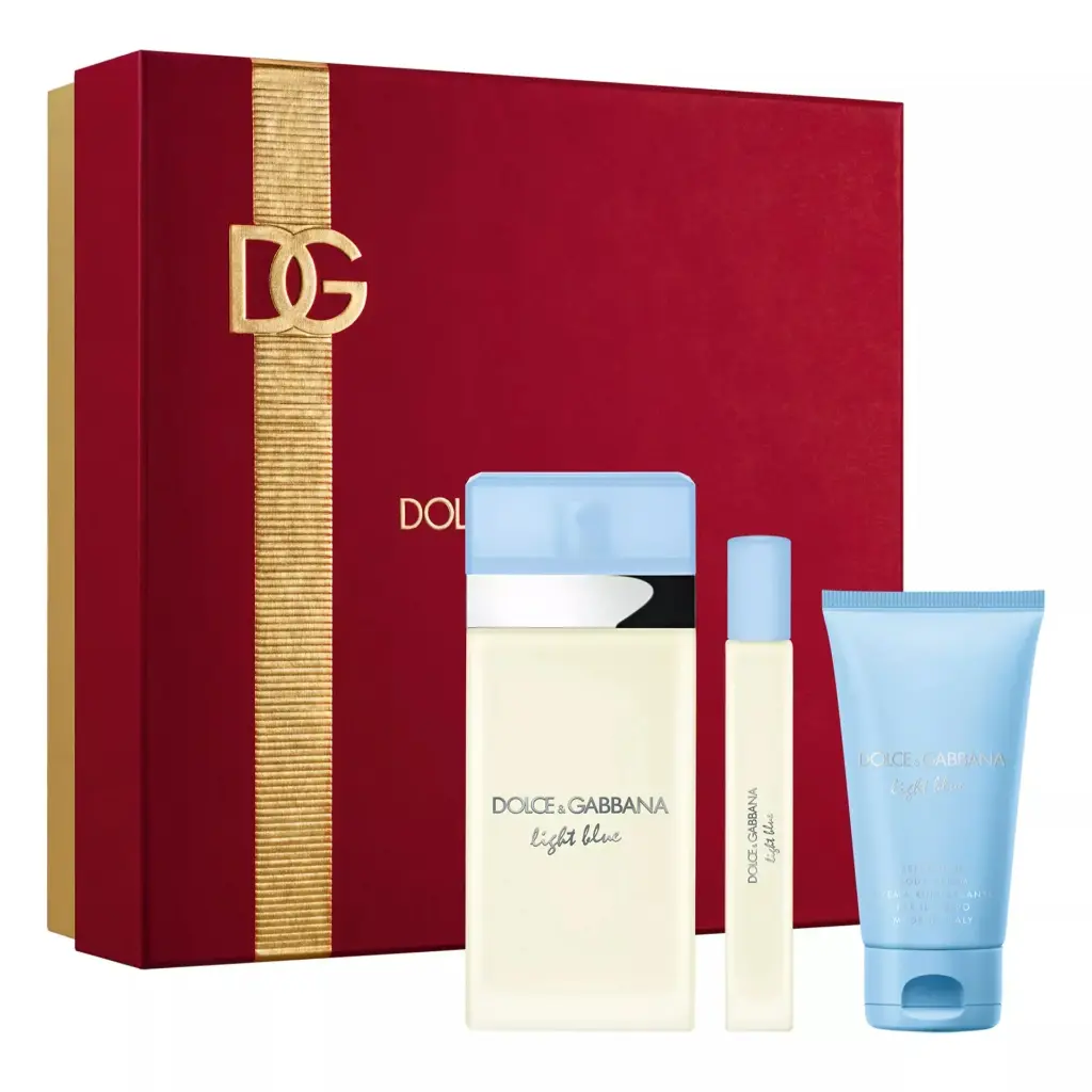 DOLCE & GABBANA - GIFT SET LIGHT BLUE FOR WOMEN EDT 100ML + 10ML + BODY CREAM 50ML