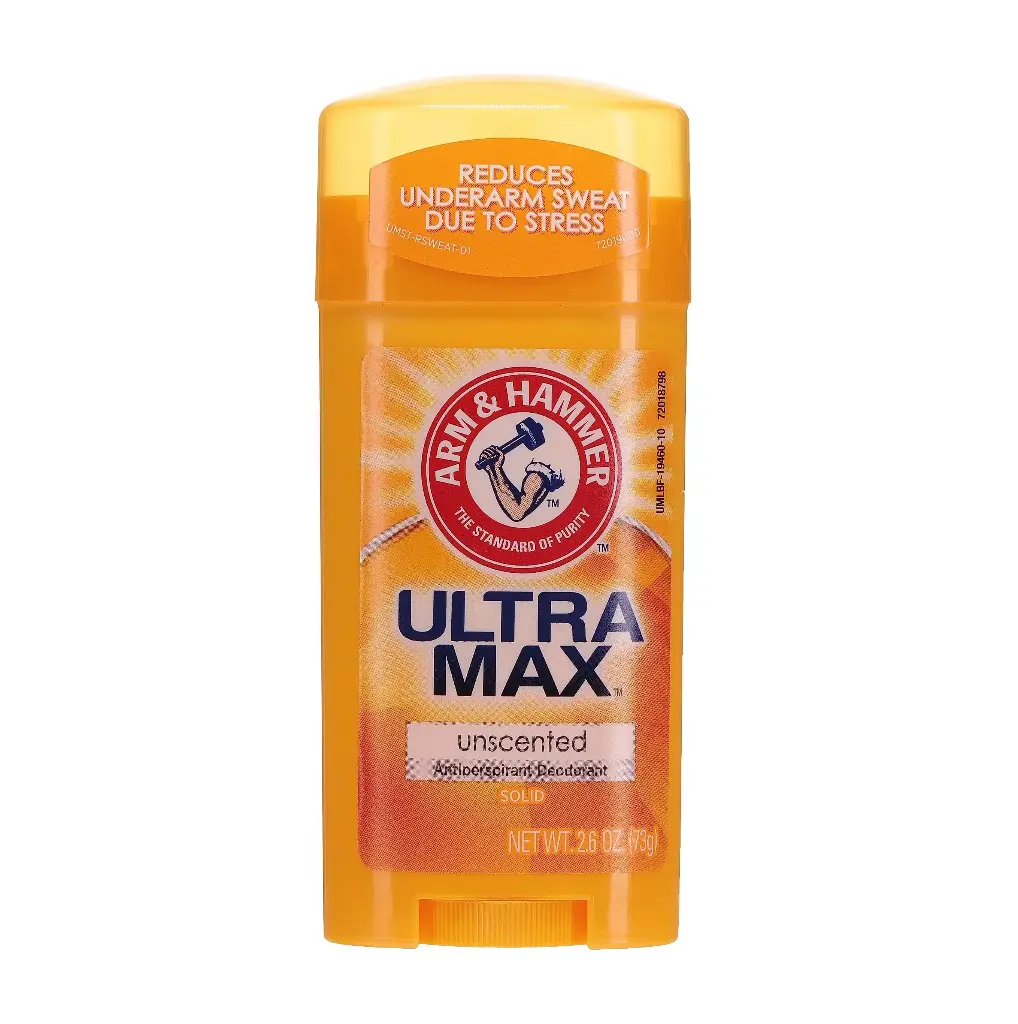 ARM & HAMMER - ULTRA MAX SOLID ANTIPERSPIRANT DEODORANT WIDE STICK UNSCENTED 73G
