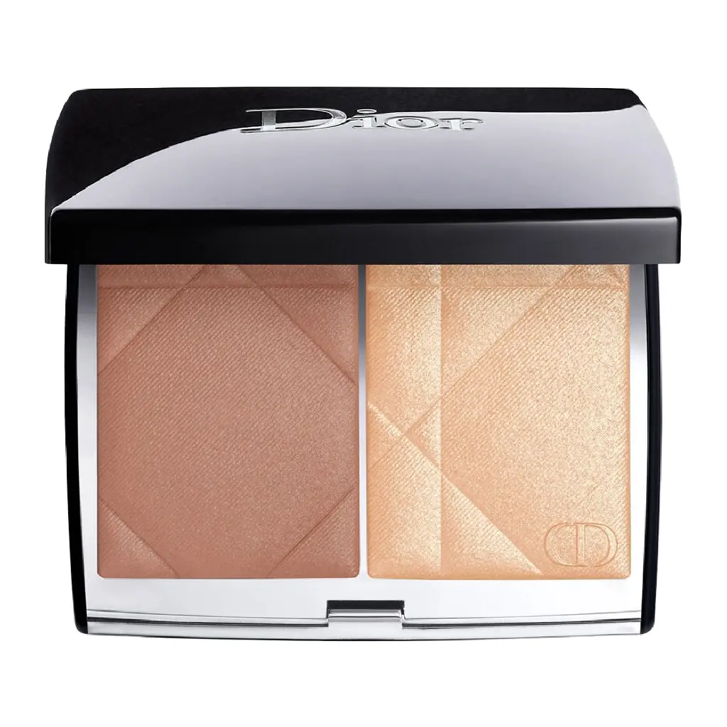 DIOR - (WITHOUT BOX) ROUGE BLUSH COLOUR & GLOW SCULPTING POWDER AND HIGHLIGHTER PALLETE 8G 