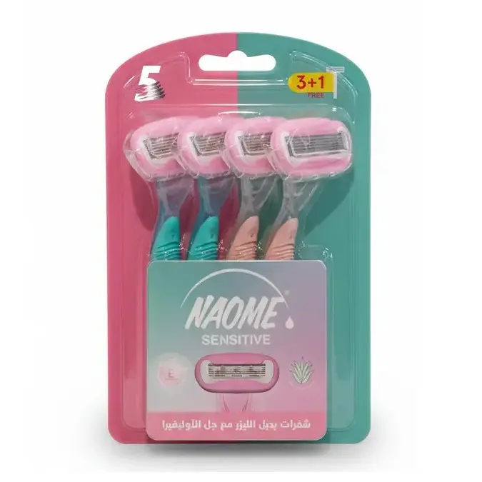 نعومي - شفرات بديل الليزر مع جل الاوليفيرا 4 قطع