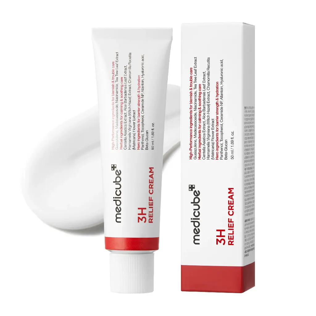 MEDICUBE - 3H DAILY RELIEF CREAM HYDRATING & SOOTHING BARRIER REPAIR MOISTURIZER 50ML