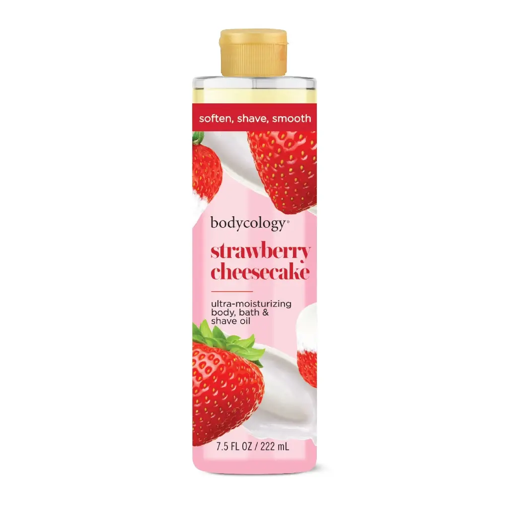 BODYCOLOGY - ULTRA MOISTURIZING BODY BATH & SHAVE OIL - STRAWBERRY CHEESECAKE 222ML