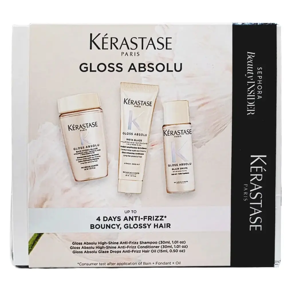 KERASTASE - SET GLOSS ABSOLU 4 DAYS ANTI FRIZZ BOUNCY GLOSSY HAIR 3PCS