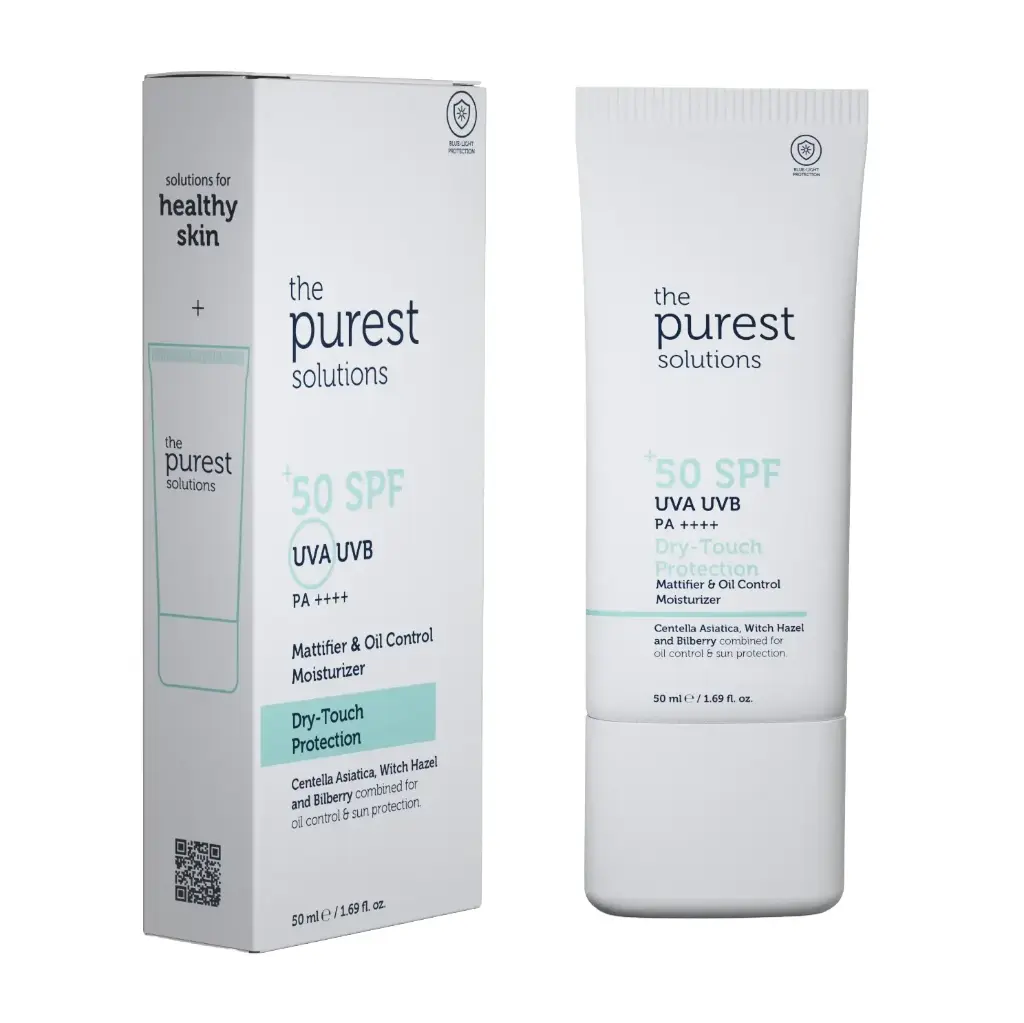 THE PUREST SOLUTIONS - MATTIFIER & OIL CONTROL DRY TOUCH PROTECTION SPF50+ 50ML