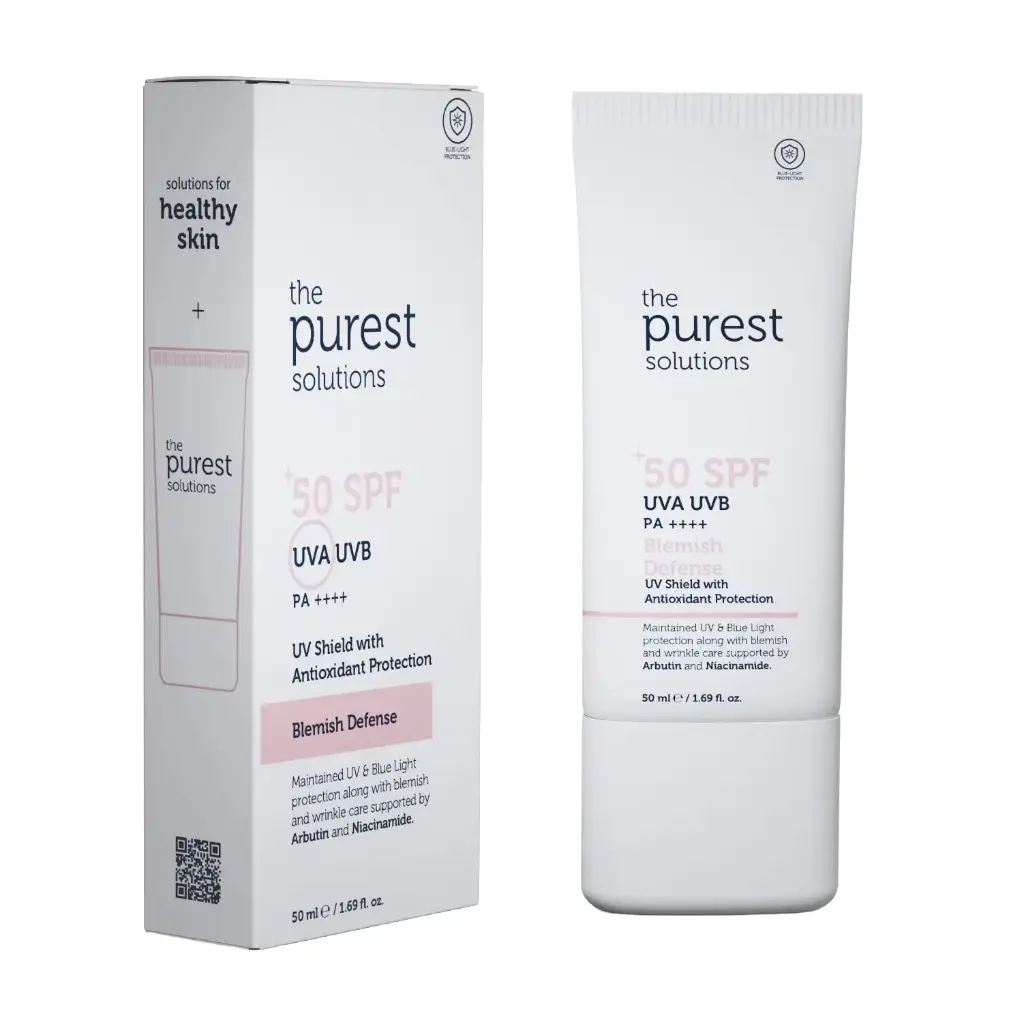 THE PUREST SOLUTIONS - UV SHIELD WITH ANTIOXIDANT PROTECTION BLEMISH DEFENSE SPF50+ 50ML