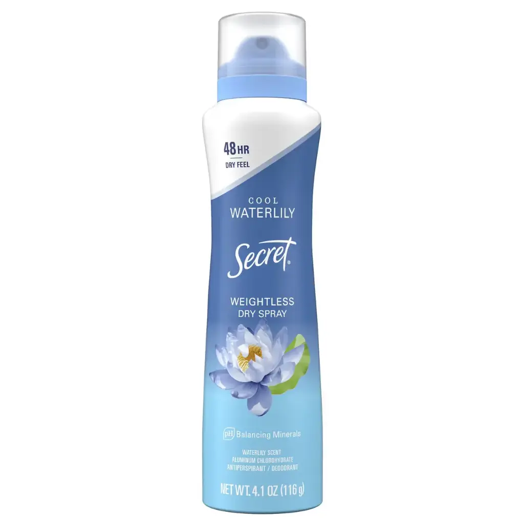 SECRET - COOL WATERLILY WEIGHTLESS DRY SPRAY 116G