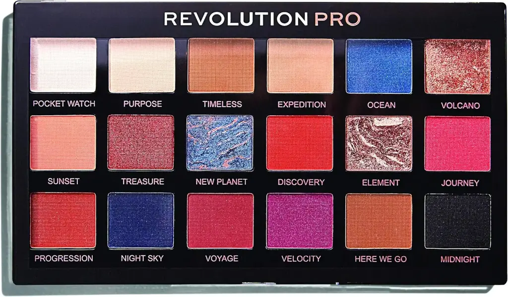 REVOLUTION PRO - TRENDS AZURE EYE SHADOW PALETTE 18 COLORS