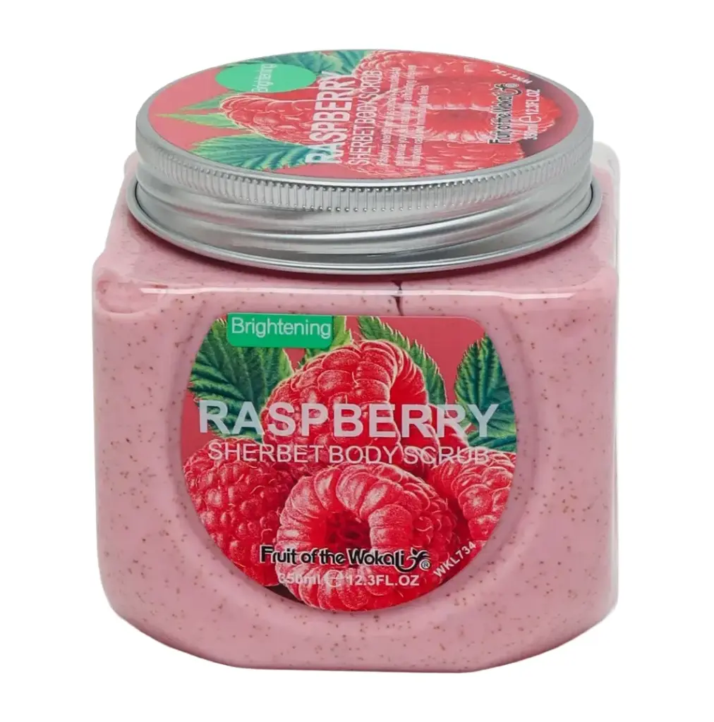FRUIT OF THE WOKALI - RASPBERRY SHERBET BRIGHTENING BODY SCRUB 350ML