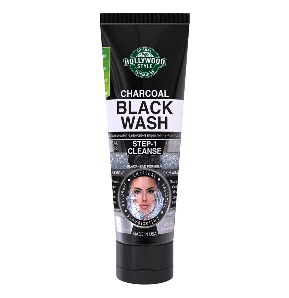HOLLYWOOD - CHARCOAL BLACK WASH STEP 1 CLEANSE 100ML