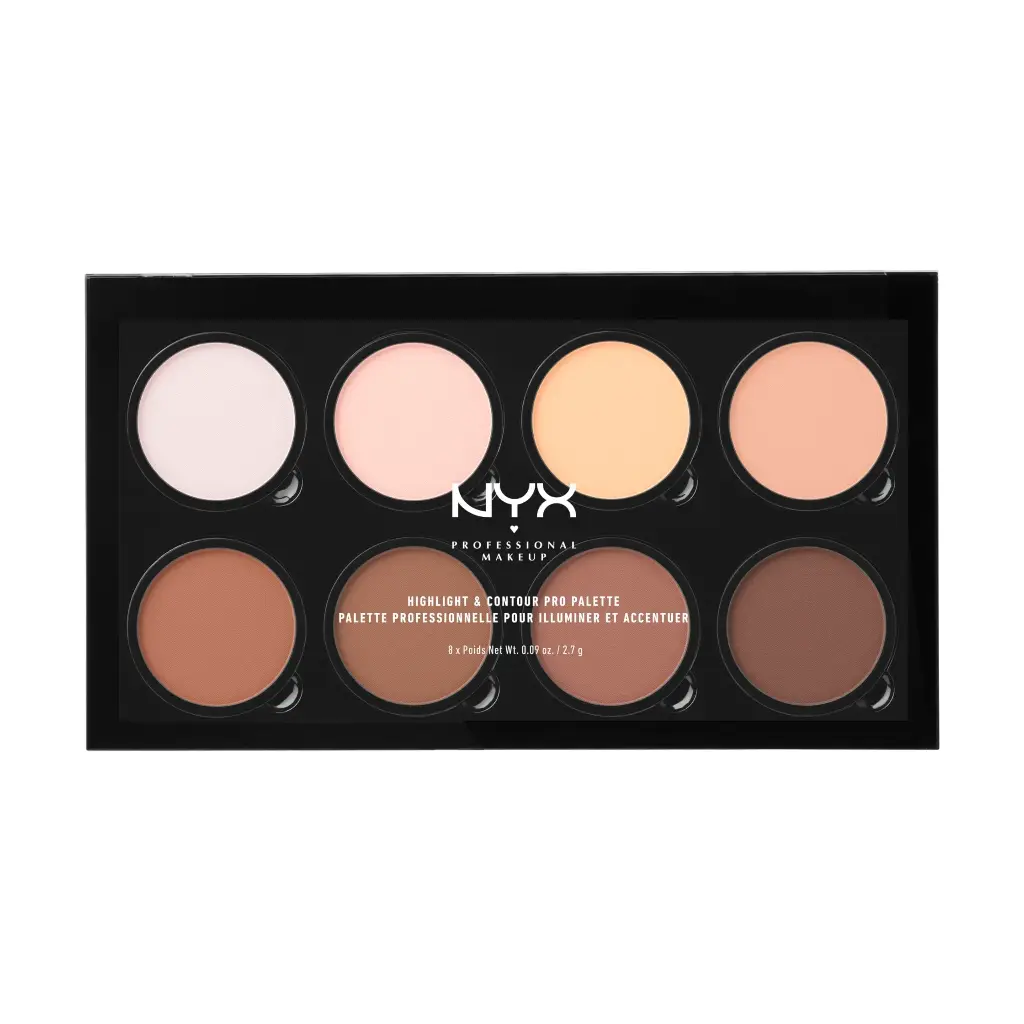 NYX - PROFESSIONAL MAKEUP HIGHLIGHT & CONTOUR PRO PALETTE 8 COLORS