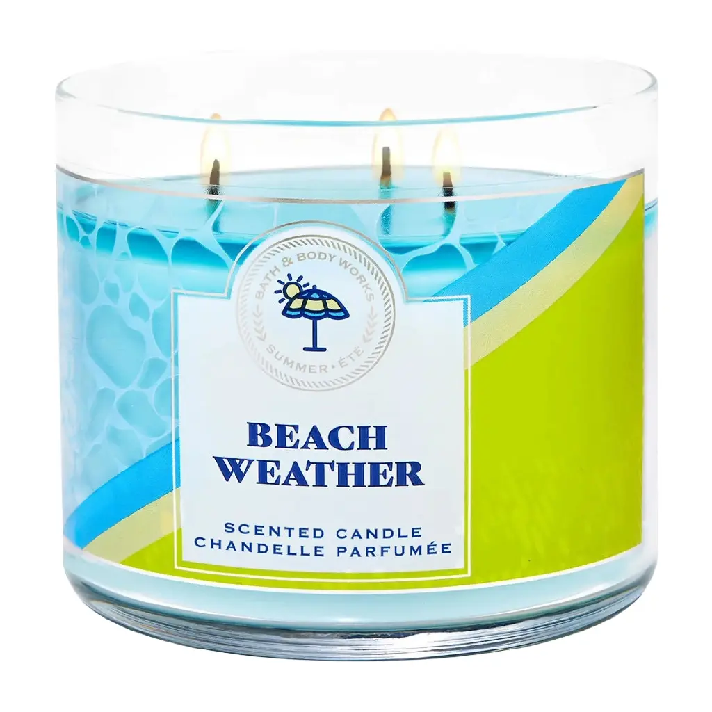 BATH & BODY WORKS - BEACH WEATHER CANDLE 411G