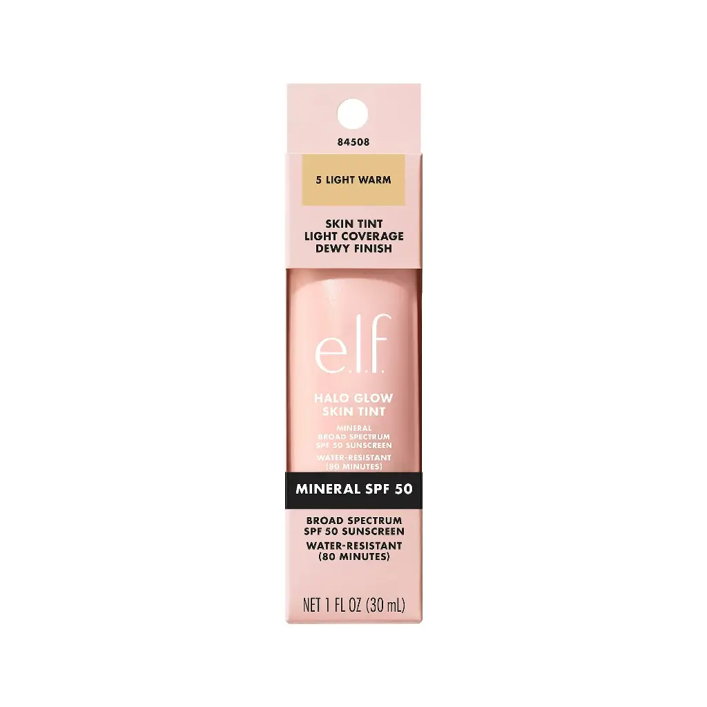 E.L.F - HALO GLOW SKIN TINT LIGHT COVERAGE DEWY FINISH FOUNDATION MINERAL SPF50 - 30ML