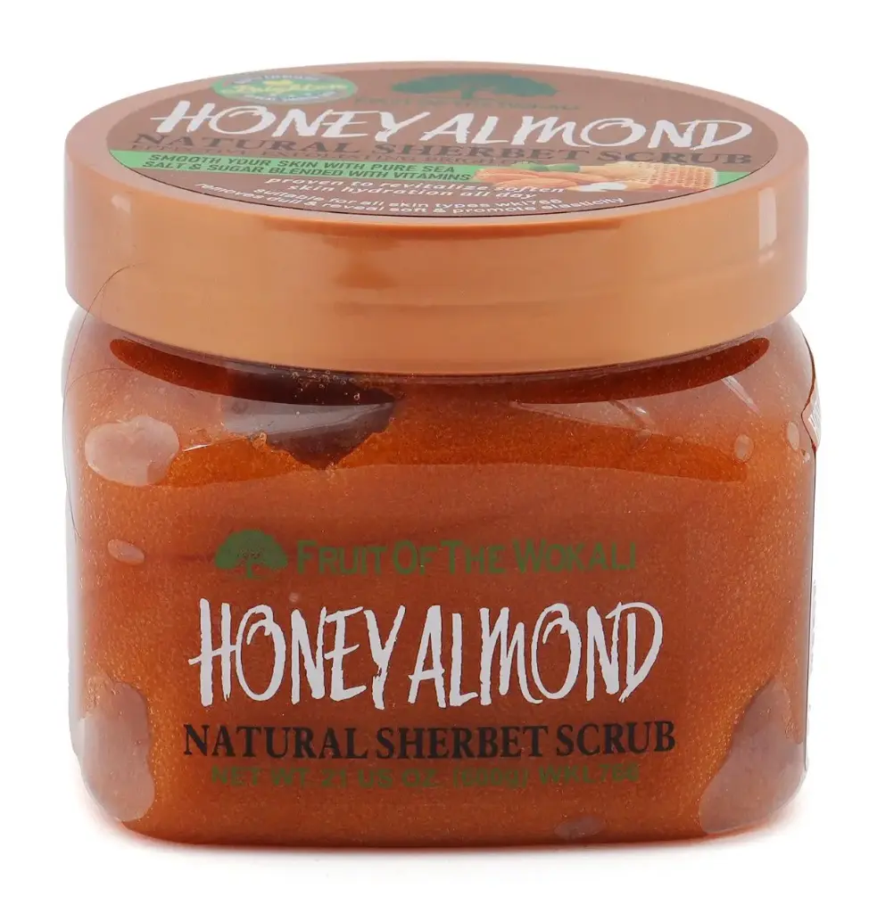 FRUIT OF THE WOKALI - HONEY ALMOND NATURAL SHERBET BODY SCRUB 600G
