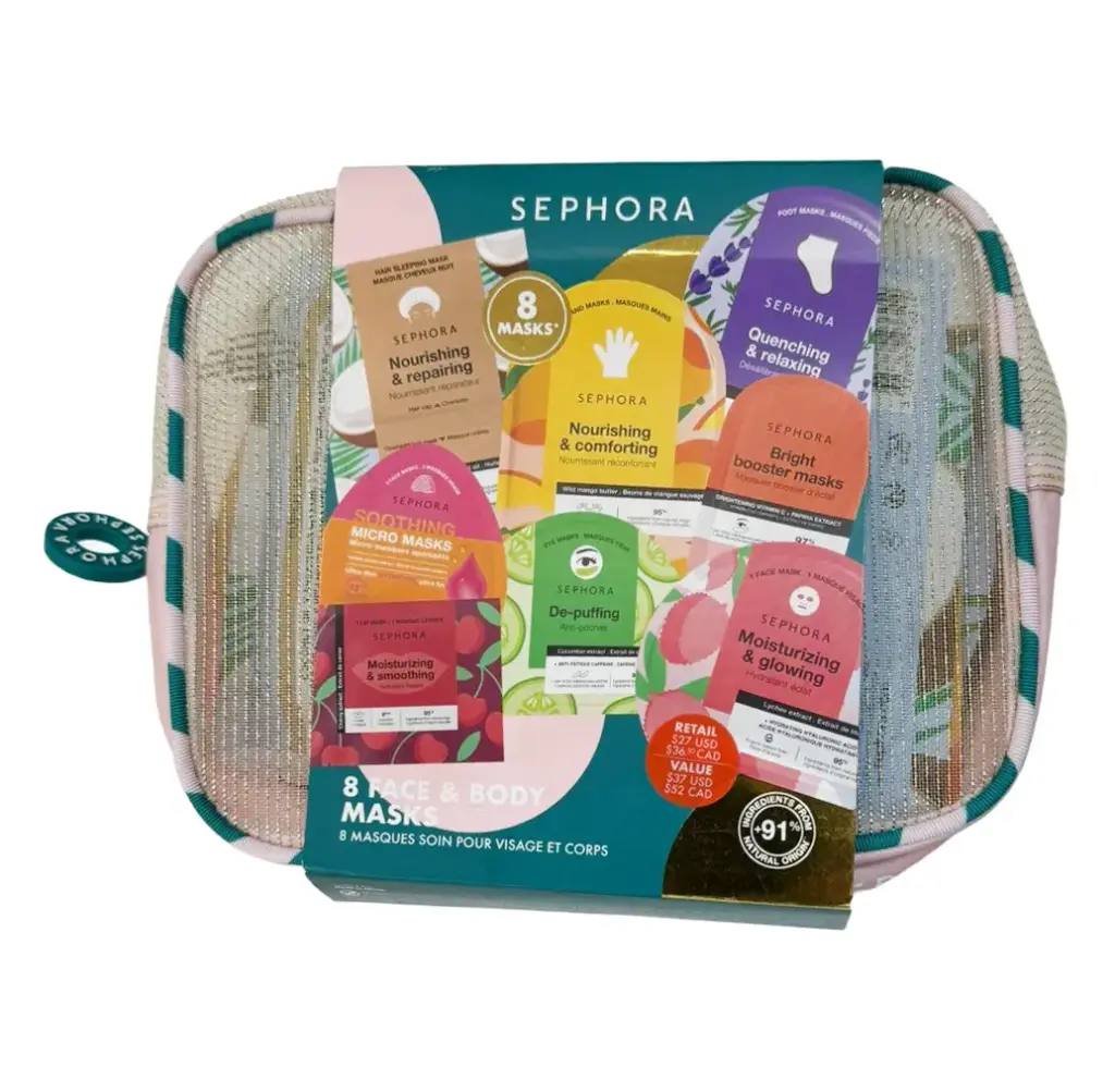 سيفورا - طقم 8 ماسكات للوجه والجسم