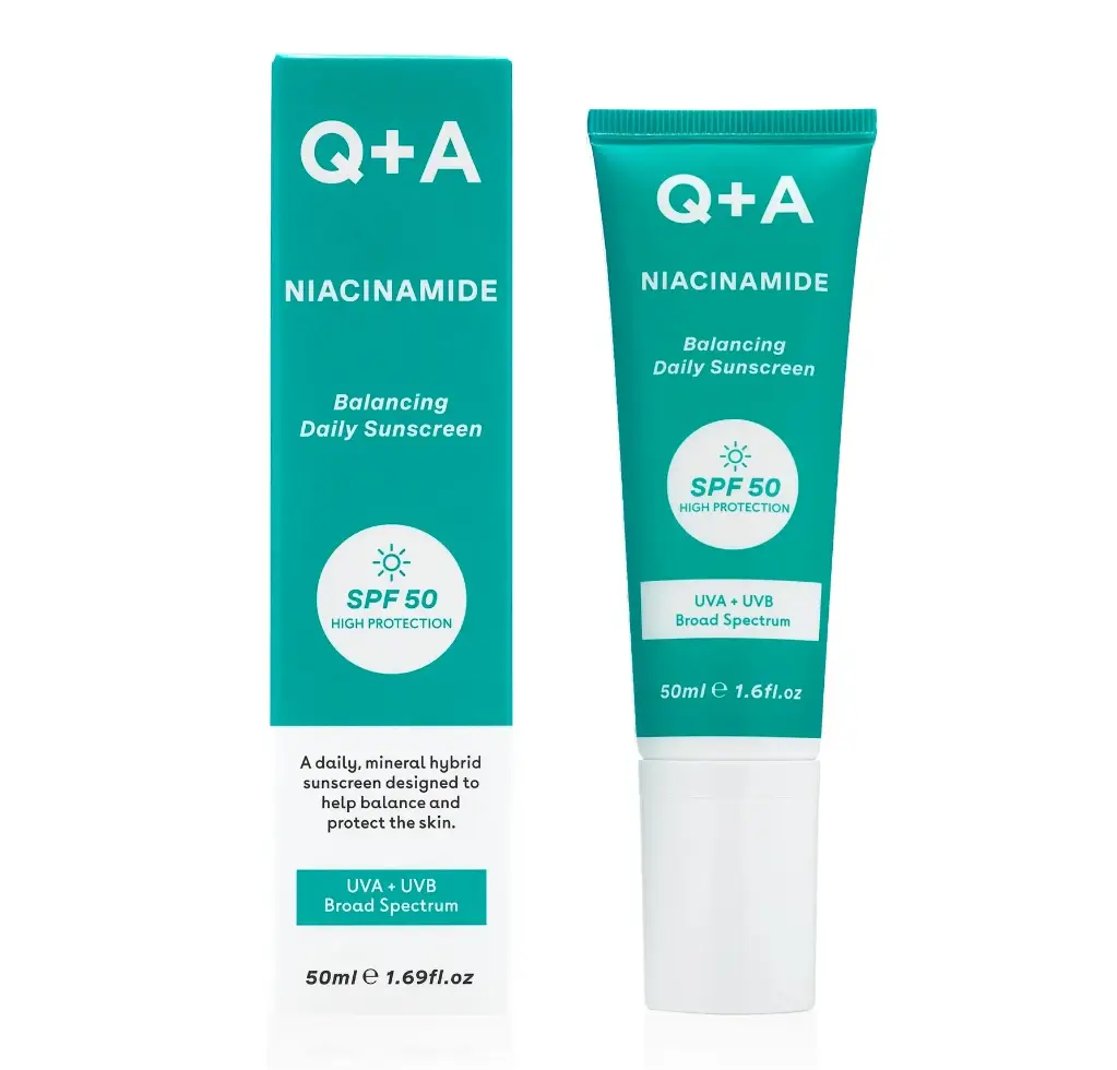 Q+A - BALANCING SUNSCREEN FACE CREAM SPF50 50ML