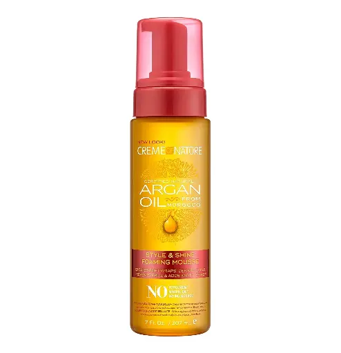 CREME OF NATURE - ARGAN OIL FROM MOROCCO STYLE & SHINE FOAMING MOUSSE 207ML