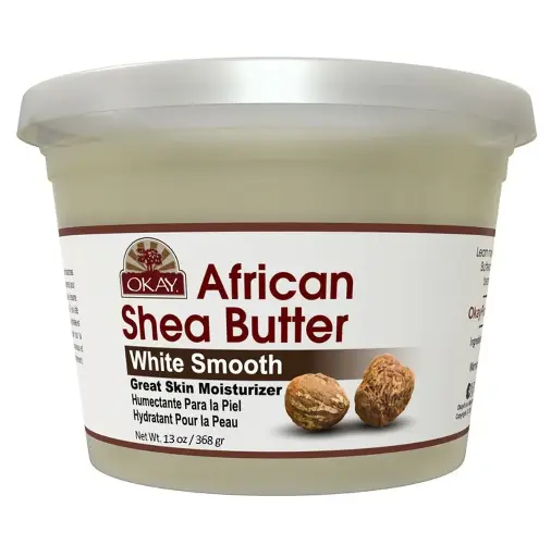 OKAY - AFRICAN SHEA BODY BUTTER WHITE SMOOTH GREAT SKIN MOISTURIZER 368G