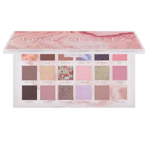 HUDA BEAUTY - ROSE QUARTZ EYESHADOW PALETTE 18COLORS