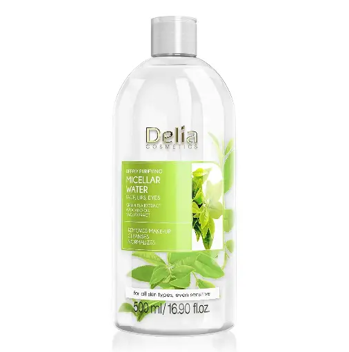 DELIA - DEEPLY PURIFYING  MICELLAR WATER GREEN TEA EXTRACT, AVOCADO OIL, SAGE EXTRACT 500ML