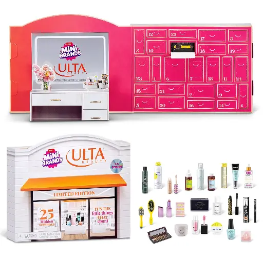 أولتا بيوتي - تقويم عد تنازلي لعيد الميلاد طقم مصغّر من الماركات 25 لعبة