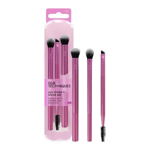 ريل تكنيكس - طقم فرش مكياج للعيون للتظليل والدمج 3 قطع