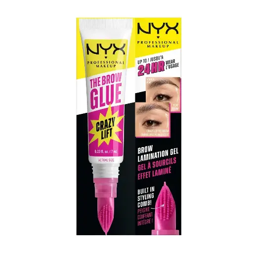 NYX - THE BROW GLUE CRAZY LIFT EYEBROW GEL 01 TRANSPARENT 7ML