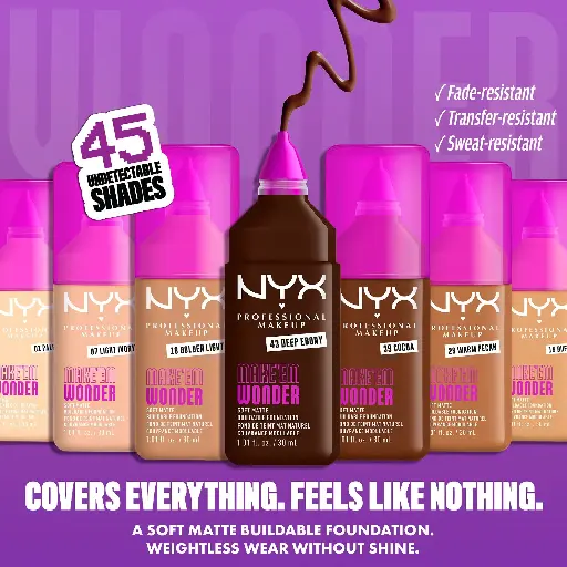 NYX - MAKE'EM WONDER SOFT MATTE BUILDABLE FOUNDATION 30ML